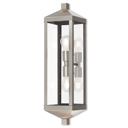 Livex Lighting Nyack 2 Light Brushed Nickel Outdoor Wal 20583-91